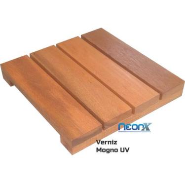 Imagem de Deck de Madeira Modular 30x30 Cm Réguas 7 cm NeonX Com Pintura, Verniz