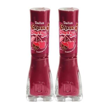 Imagem de Kit 2 Esmalte Dailus Choco Cherry Cremoso Cor Bombom de Cereja 8ml