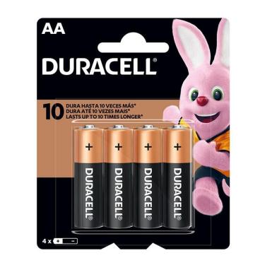 Imagem de Pilha alcalina pequena AA com 4 unidades Duracell