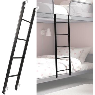 Imagem de Escada De Cama Antiderrapante De Metal Escada De Beliche De Solteiro Interior Compatível Com Rv Escadas De Cama De Loft De Caravana Universal Escada De Decoração Mul, One Color, 140cm(55")