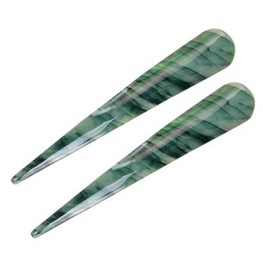 Imagem de Pacote com 2 clipes de jacaré grandes e brilhantes com bico de pato bico de pato nuvem de acetato de dentes para pentear cabelo francês mais forte, presilhas para prender cabelo grosso (verde)