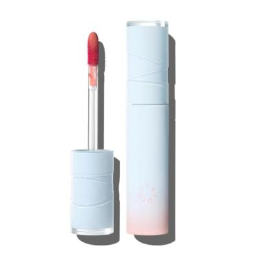 Imagem de INTO YOU Batom Watery Lip Matt Finish Hidratante Longa Duração À Prova de Manchas Labiais Maquiagem Alto Pigmento Leve Não Aderente Brilho Labial para Meninas e Mulheres, 0,1 oz (3 g) em lichia com