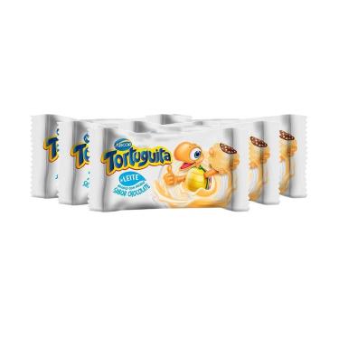 Imagem de Kit 5 Chocolate Arcor Tortuguita Branco 15,5g