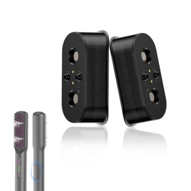 Imagem de PLZOIT Conjunto de 2 peças de escova alisadora de cabelo a vapor aprovada pela MSDS para sistema de óleo essencial, reduz o frizz, nutre o cabelo