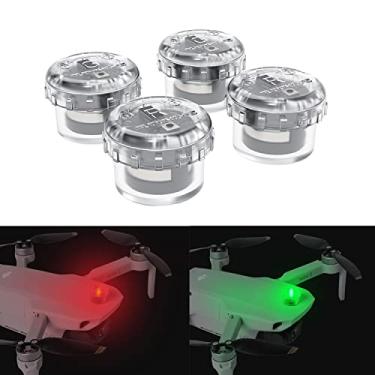 Imagem de 4Pcs Drone Strobe Lights Universal Quick Flash LED Navigation Light Kit Anti Collision Lights for DJI Neo, Mini 4 Pro, Avata 2, Mini 4k, Air 3S & All RC Drones Accessory