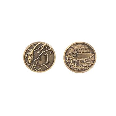 Imagem de The Broken Token Prop Coins - 25mm Gold 1 Value Floating Isle Replica Coins, Pack of 10 - Fantasy Novelty and Replica Coins