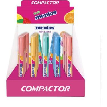 Imagem de Caneta Marca Texto Destaq Mentos C/CHEIRO 4CORES DP.C/25 - Compactor