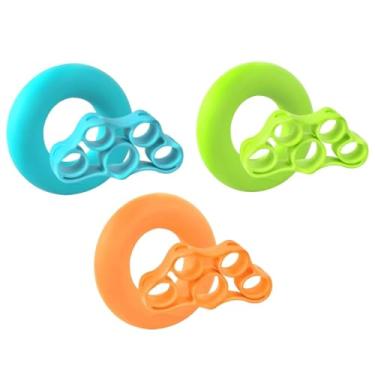 Imagem de RNXRZANK 6x Fortalecedor de Mão Fortalecedor de Mão com 6 Níveis de Resistência Equipamento de Treinamento de Dedos Faixas de Resistência para Escalada