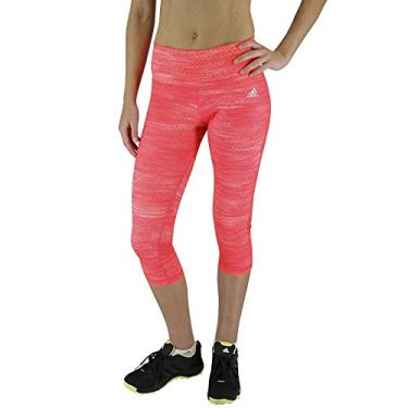 Imagem de Meia-calça feminina Adidas Performer 3/4, Shock Red/Print/Matte Silver, X-Small