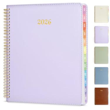 Imagem de Agenda 2025, agenda mensal Annecy semanal e mensal 2025, janeiro de 2025 a dezembro de 2025, agenda mensal de 23 x 28 cm com abas, capa de couro vegano, encadernação em espiral, bolso frente e verso