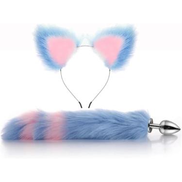 Imagem de Kit Cauda de Raposa com Plug Anal e Tiara de Orelhas – Cosplay e Roleplay – Acessório para Fantasias, Flertes e Jogos Sensuais