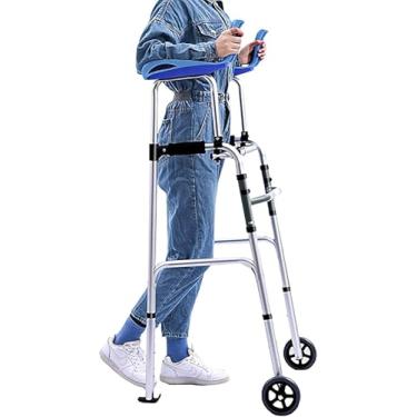 Imagem de Andador Vertical Andarilho Std Up Rollator Dobrável Duplo Andador Ajustável Em Altura Mobilidade Rolante Auxílio De Caminhada Std Up Dobrável Pesado Para Idosos Adultos Idosos