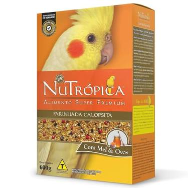 Imagem de Nutrópica Super Premium Farinhada Completa Calopsitas à base de Mel e Ovos - 600g Alimento para Tratar Periquito Agapornis Psitas Ring Neck Rosela Forpus Psitacídeos