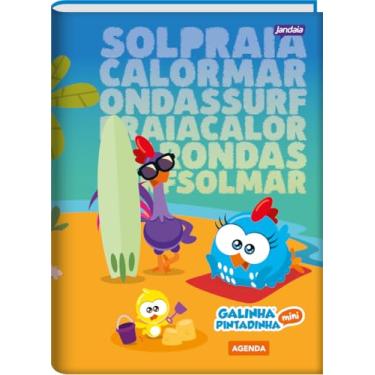 Imagem de Jandaia - Agenda Permanente Escolar 134X200mm CD 192Pgs Galinha Pintadinha Praia FSC