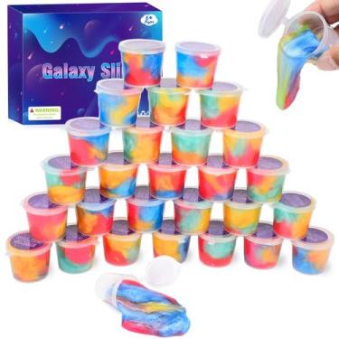 Imagem de Kit Slime D'ALBA Galaxy Slime, pacote com 28 unidades, presente não pe