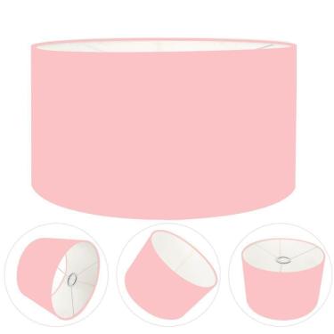Imagem de Cúpula Abajur Cilíndrica Cp-7024 ø50x25cm Rosa Bebê