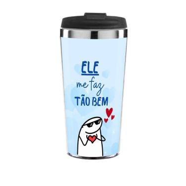 Imagem de Copo Térmico Personalizado Namorados Ele Me Faz Tão Bem