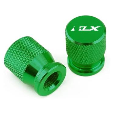 Imagem de Tampa da haste da válvula do pneu da roda do acessório da motocicleta compatível com KLX250 KLX450 KLX230 KLX 250 230 110 150 140 125 450R 300R 65(verde)