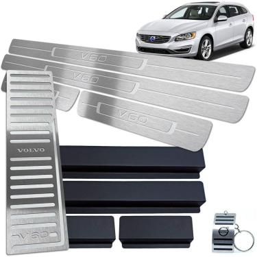 Imagem de Soleiras + Descanso de Pé Volvo V60 2012 A 2018 Inox Prata