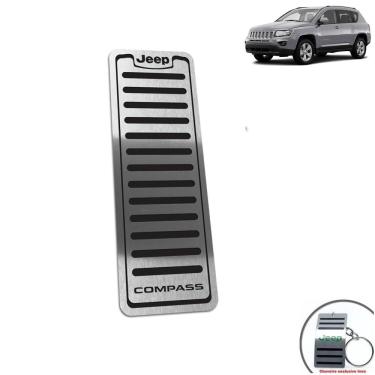 Imagem de Descanso de Pé Aço Inox Jeep Compass 2012 A 2015 Preto