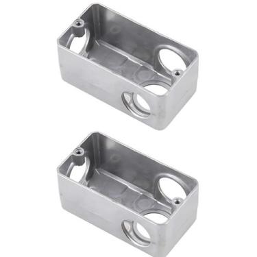 Imagem de 2 Condulete Múltiplo Modelo L 2 Polegada Em Alumínio Sieg Prateado