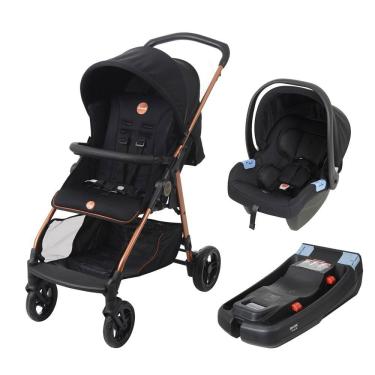 Imagem de Trio Carrinho LUI Burigotto c/ Bebe Conforto Materna e Base