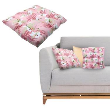 Imagem de Kit 2 Assento Para Cadeira Futon 40x40cm Cores Variadas Estampadas - C