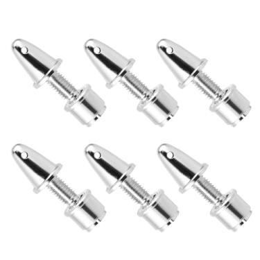 Imagem de ZOWZEA 6 Pack RC Propeller Adapter, 3.17mm Motor Shaft Aperture to 5mm Output Axle, Aluminum Bullet Spinner Prop Saver for RC Airplane Brushless Motors DIY Parts