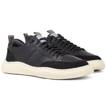 Imagem de Tênis Masculino Democrata Casual Denim Vibe Couro Solado Confortável, 