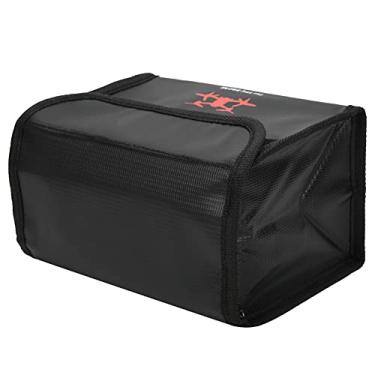 Imagem de Domary Saco de Bateria de Lipo à Prova de Fogo à Prova de Explosão Com Design de Gancho e Loop, Resistente Ao Calor da Radiação, Ideal para FPV Drone (3 bateria)