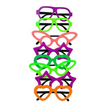 Imagem de Kit 10 Óculos Festa Neon Divertidos – Brilha na Luz Negra – Casamentos, Aniversários e Baladas