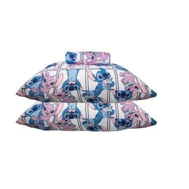 Imagem de Jogo de Lençol Portallar Disney Stitch 70% Algodão Casal Stitch Quadros