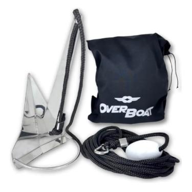 Imagem de Kit Âncora Completo para Jet Ski Modelo Rocna Inox 1,4kg com Cabo, Mosquetão e Bolsa - Fundeio para Barcos até 16 Pés