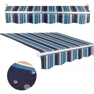 Imagem de Tecido retrátil de substituição para toldo de pátio à prova d'água, muitos tamanhos, toldo de sombra, toldo de poliéster, pôr do sol, sem moldura