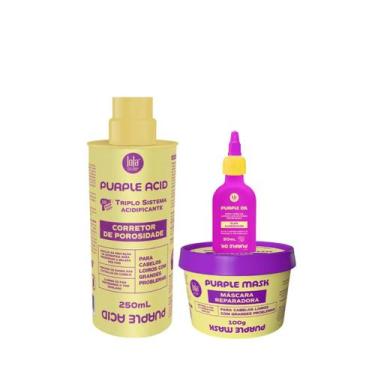 Imagem de Kit Lola Purple Oil com Acidificante 250ml, Mascara 100ml e Óleo 50ml 