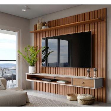 Imagem de Painel Ripado Suspenso para TV até 75 Polegadas 2,20x2,30m  Design Mod