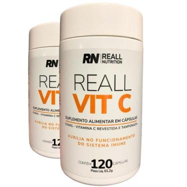 Imagem de Kit 2 Vitamina C Com Magnesio 120 Capsulas Reall Nutrition, Original