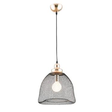 Imagem de PENDENTE COPPER PRETO E DOURADO (D)32CM (A)33.5CM 1XE27 40W
