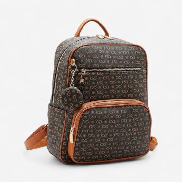 Imagem de Mochila Feminina Chenson Monograma Elegance Café-Feminino