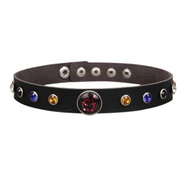 Imagem de GelConnie Colar gótico cravejado punk rock de couro genuíno gargantilha para mulheres, adolescentes e irmãs, Couro sintético, Sem Pedra Preciosa