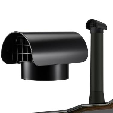 Imagem de Innconee Tampa de ventilação de radônio de 7,6 cm para tubos Schedule 40 Tampa de tubo de ventilador de PVC com tampa de exaustão de terminação de tela com tela de parada de chuva e folhas de neve