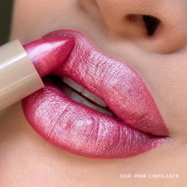 Imagem de Batom Cintilante Mahav Dia a Dia, Pink Shine