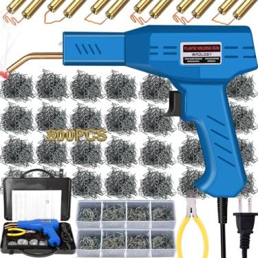 Imagem de WRDLOSY Soldador De Plástico, 800 Grampos, Kit Soldagem Essencial Para Quem Faz Por Conta Própria, Liga/Desliga Instantâneo, Reparo Para-Choque, Caixa Ferramentas Portátil (Azul)