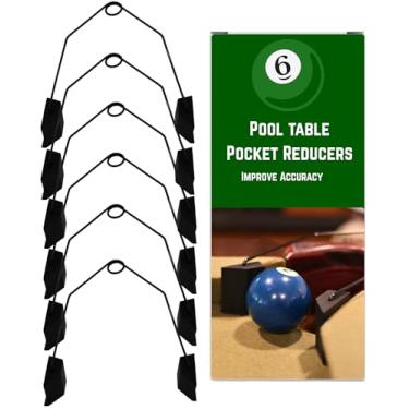 Imagem de Mesa de bilhar redutores de bolso | Aperfeiçoe sua precisão com auxiliares de treinamento de bilhar | 6 conjuntos incluídos | Acessórios para mesa de bilhar | Diminua o tamanho do bolso com auxiliares