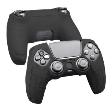 Imagem de Luck&Link Capa tática para controle de PS5, estilo tático antiderrapante | enseada protetora de silicone (Obsidian Black)
