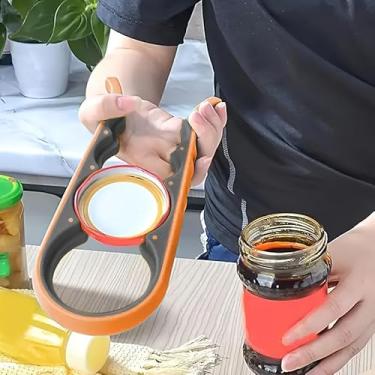 Imagem de Abridor de pote antiderrapante, removedor de tampa de garrafa, abridor de lata de borracha, prendedores de cozinha para remover tampas, tampas e garrafas teimosos, ótimos utensílios de cozinha para