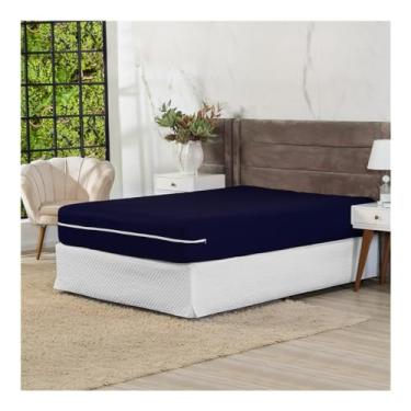 Imagem de Capa de Colchão com Ziper Queen (Marinho)