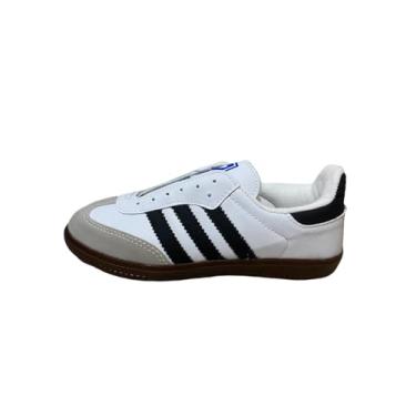 Imagem de Sambaa Tênis Casual Premium, Sintético, Estilo Clássico, Preto/Branco/Cinza, Solado em Borracha (BR, Adulto, Numérico, 34)