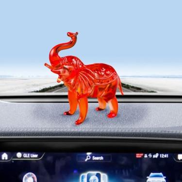 Imagem de Estatueta decorativa de elefante de cristal de elefante para decoração de casa, mesa de escritório, enfeite de mesa