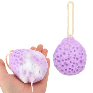 Imagem de Esponjas de banho para chuveiro esponja de bucha corporal feminina para limpeza profunda esfoliante corporal, várias texturas para esfoliação suave, suprimentos de banheiro feminino e masculino